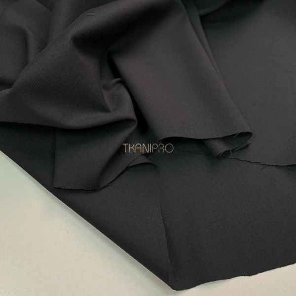 Костюмная ткань цвет черный, арт. KL2047-1