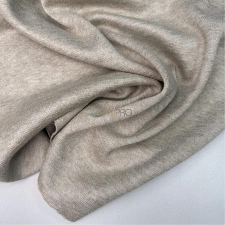 Трикотаж софт двусторонний цвет бежевый меланж, арт. WD9002-3