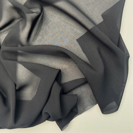 Шифон софт цвет черный, арт. SH2023-11