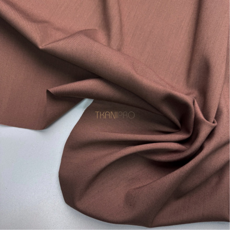 Костюмная поливискоза твил цвет шоколадный, арт. KL2053-7