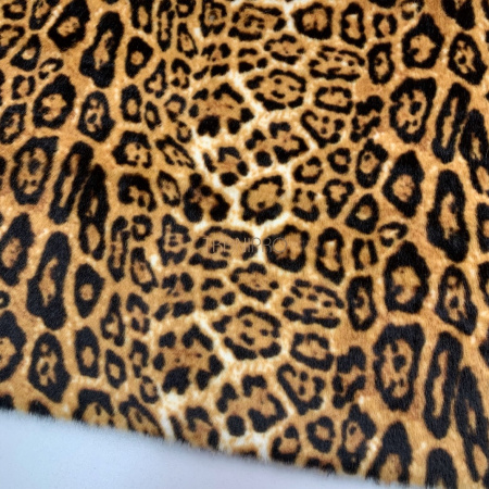 Искусственный мех леопард, арт. OM1999-1 цвет песочный и черный