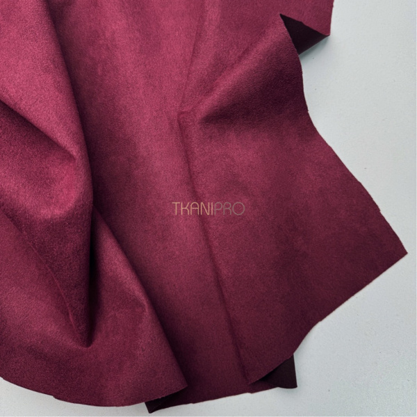 Замша на скубе бордовый, арт. M1346-6