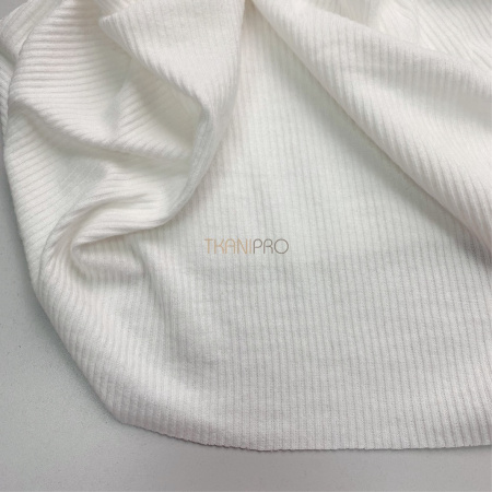 Трикотаж в рубчик цвет молочный, арт. WD3105-1