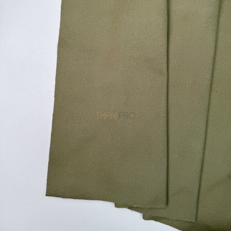 Хлопок твил стрейч цвет хаки, арт. IKM4002-14