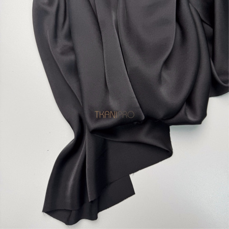 Шелк искусственный цвет черный, арт. S2149-3