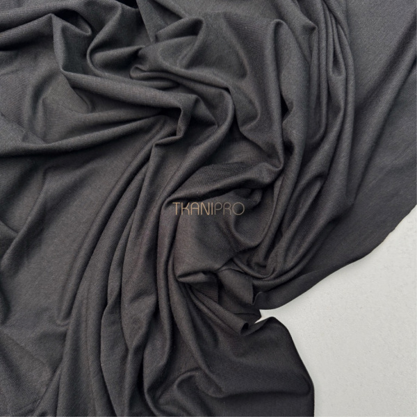 Трикотаж стрейч вискоза цвет черный, арт. MD2129-3