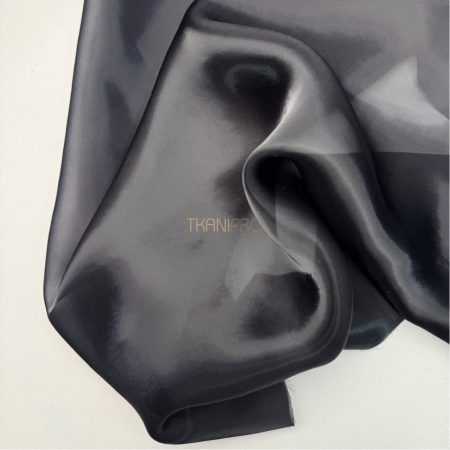 Органза твинкл сатин цвет черный, арт. SO5001-2