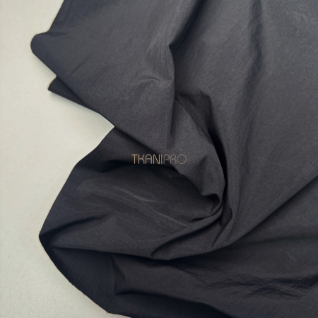 Ткань из нейлона крэш цвет черный, арт. PL4301-7