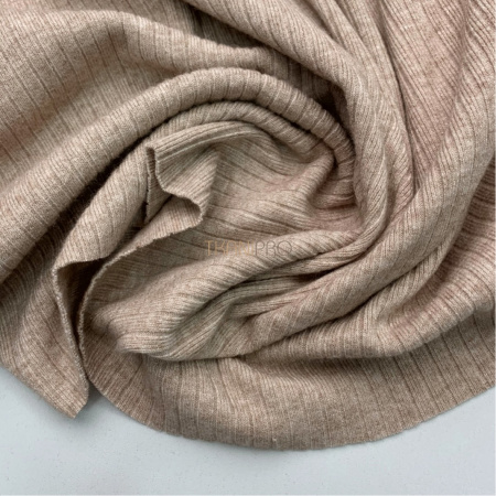 Ткань лапша трикотажная бежевый меланж, арт. WD4082-6