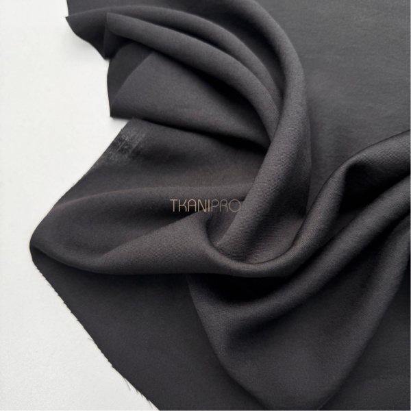 Вискоза плательная с шерстью цвет черный, арт. LB5001-34