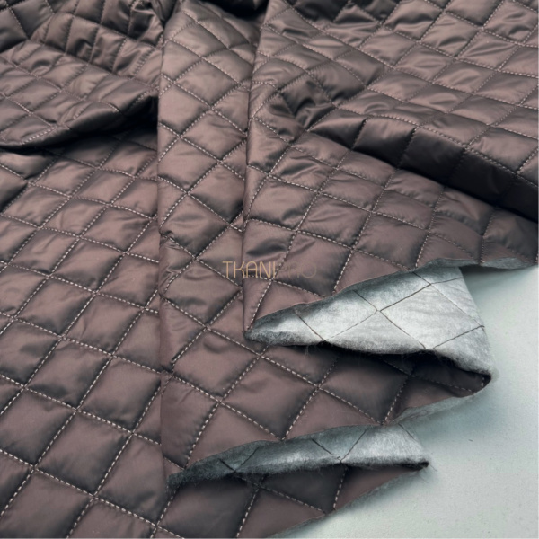 Стеганая ткань на синтепоне цвет тауп коричневый, арт. PS2287-70