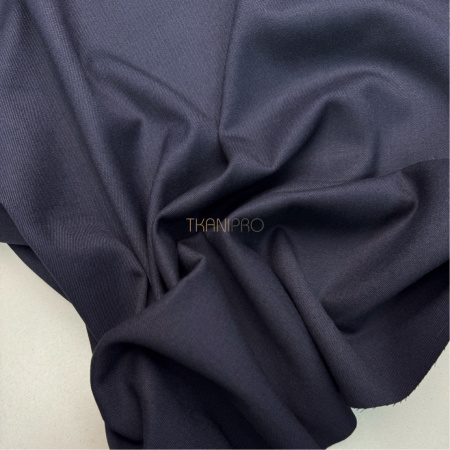 Костюмный твил с хлопком стрейч цвет синий, арт. KL3101-18
