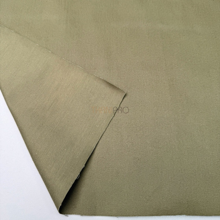 Хлопок твил стрейч цвет хаки, арт. IKM4002-14