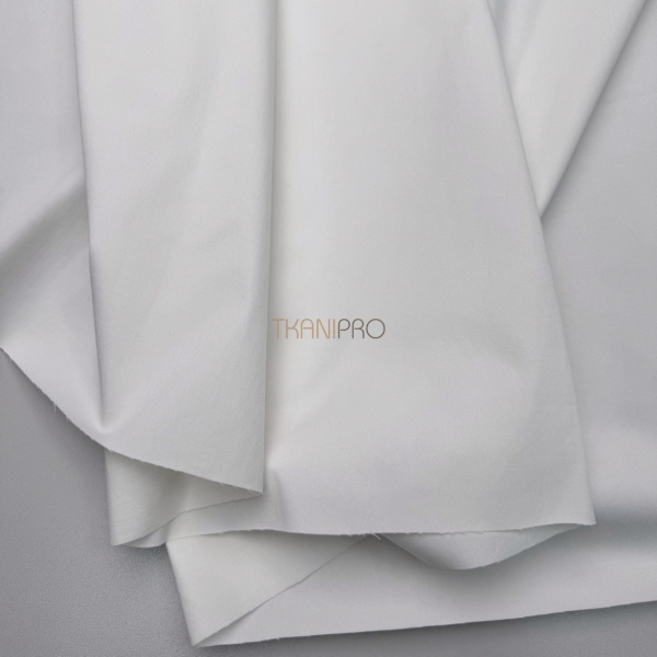 Хлопок сатин рубашечный цвет белый, арт. TK4001-1