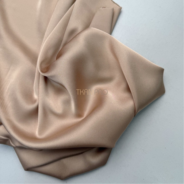 Шелк искусственный цвет бежевый, арт. S2144-14