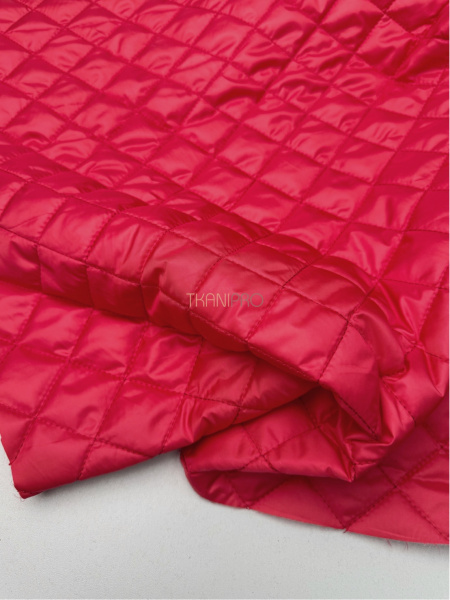 Стеганая ткань на синтепоне цвет алый красный, арт. PS2277-50