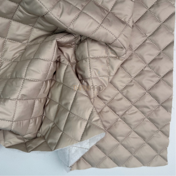 Стеганая ткань на синтепоне цвет бежевый, арт. PS2291-16