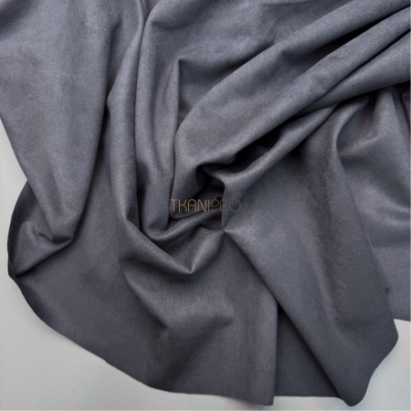 Замша на скубе цвет серый графит, арт. M1351-3