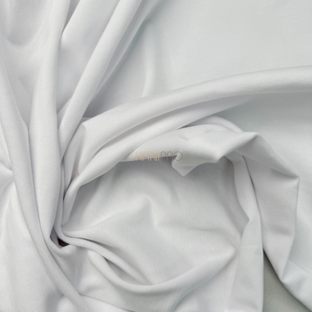 Кулирка плотная мерсеризованный хлопок цвет белый, арт. DK4001-1