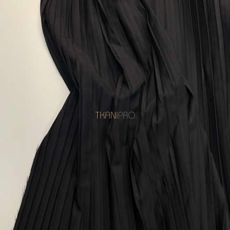 Плиссе параллельная складка 1-1 см цвет черный, арт. PLS2110-4