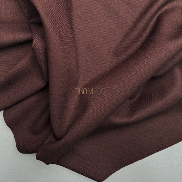 Костюмный твил с хлопком стрейч цвет шоколадный, арт. KL3101-9