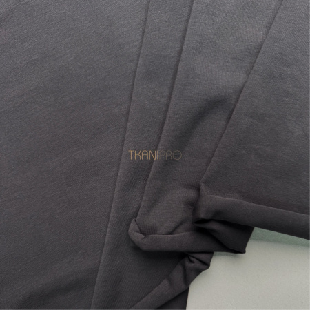 Трикотаж кулирная гладь цвет серый графит, арт. DK3555-6