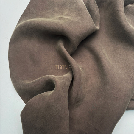 Вискоза плательная софт крэш цвет шоколадный, арт. KM3025-18