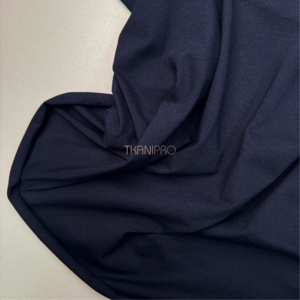 Трикотаж кулирная гладь цвет темный синий, арт. DK3551-233