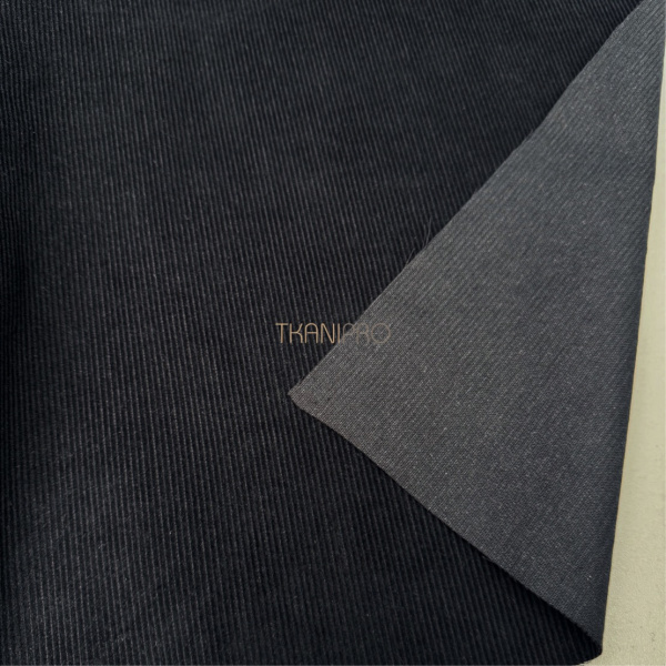 Вельвет хлопок цвет черный, арт. IKV2035-8