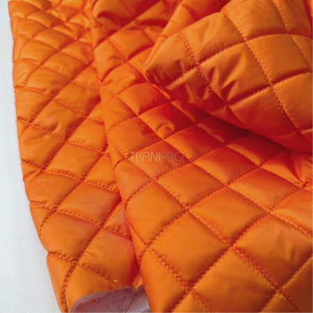 Стеганая ткань на синтепоне Ромбик цвет оранжевый, арт. PS2284-12