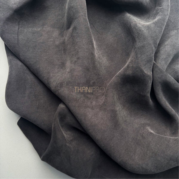 Вискоза плательная софт крэш цвет графит, арт. KM3025-16