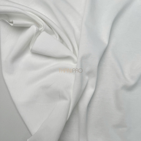 Кулирка плотная мерсеризованный хлопок цвет молочный, арт. DK4101-1