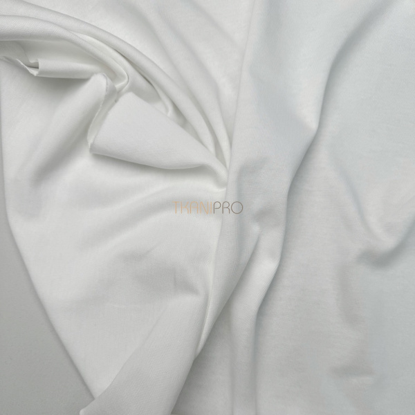 Кулирка плотная мерсеризованный хлопок цвет молочный, арт. DK4101-1