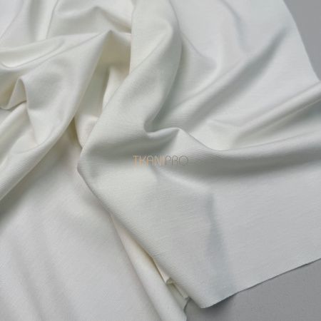 Трикотаж джерси с нейлоном цвет молочный, арт. DN3104-1