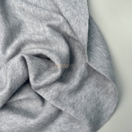 Трикотаж софт под ангору двусторонний, арт. WD2031-6 цвет голубой меланж